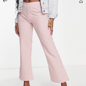 ASOS Petite Pink and White Pants